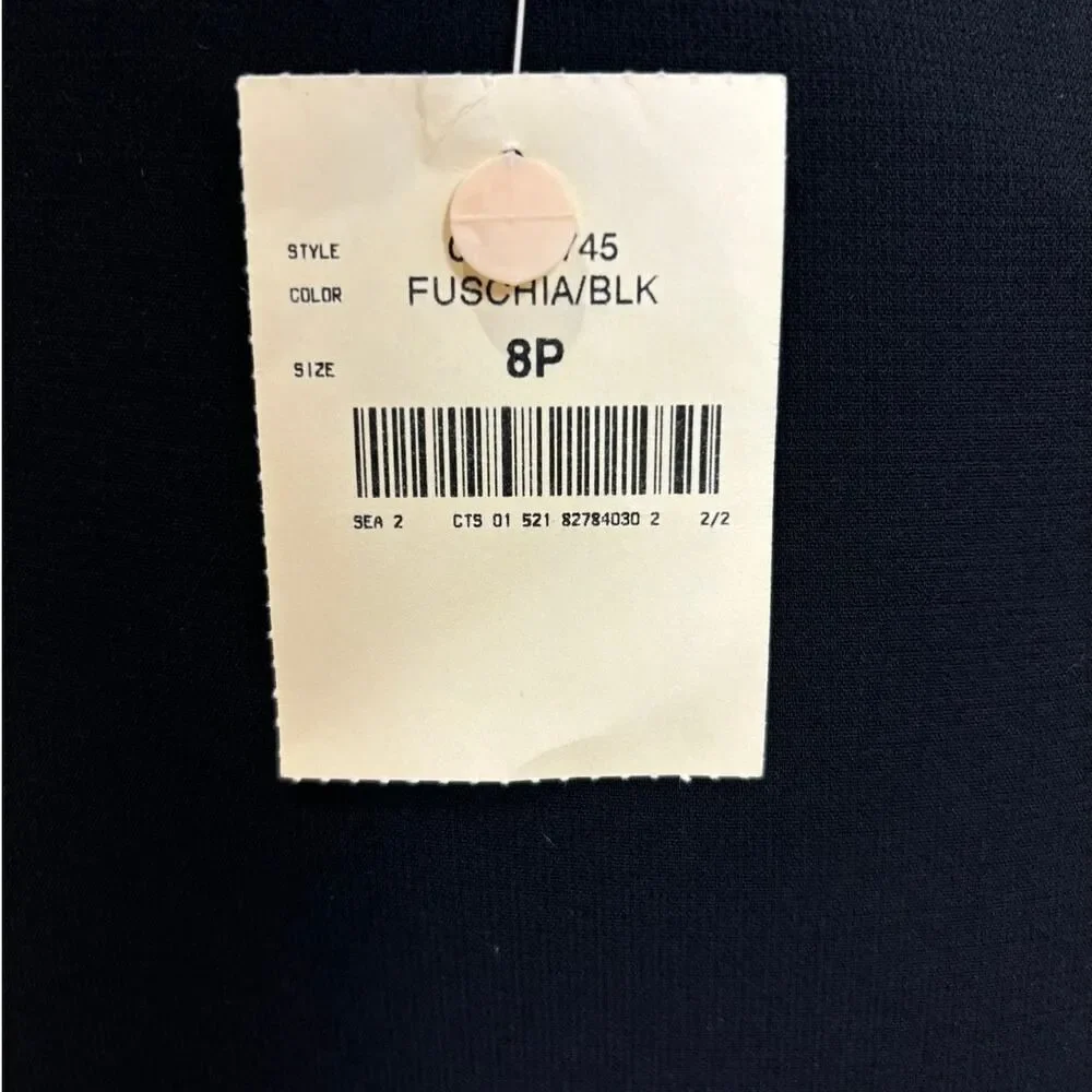 NWT Tahari ASL Ruffle Hem Black Pencil Skirt Size 8P - Picture 5 of 6